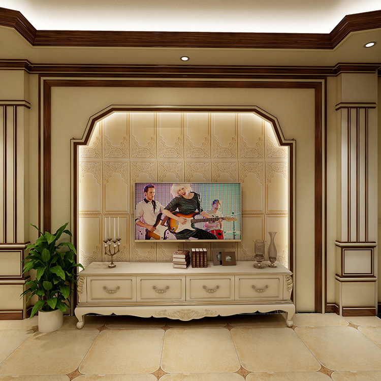 皮雕集成背景墙